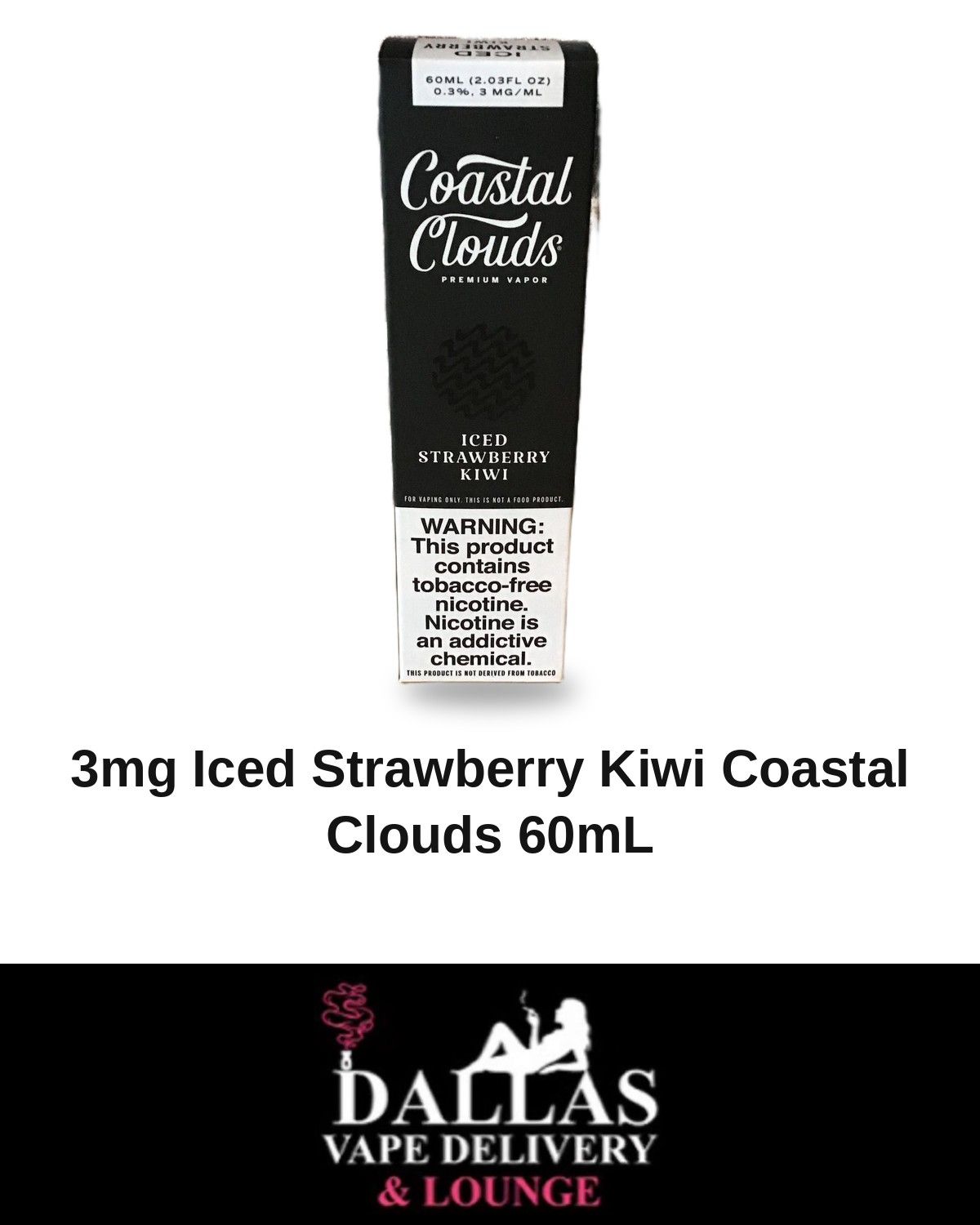 3mg Iced Strawberry Kiwi Coastal Clouds 60mL