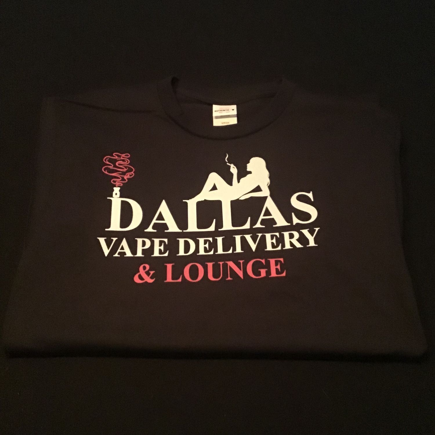 Dallas Vape Delivery &amp; Lounge Shirt, Color: Black, Size: Small