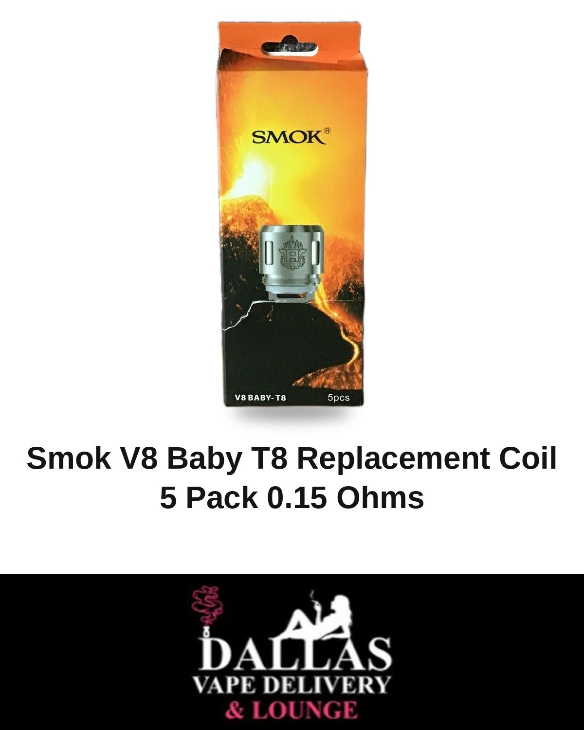 Smok V8 Baby T8 Replacement Coil 5 Pack 0.15 Ohms