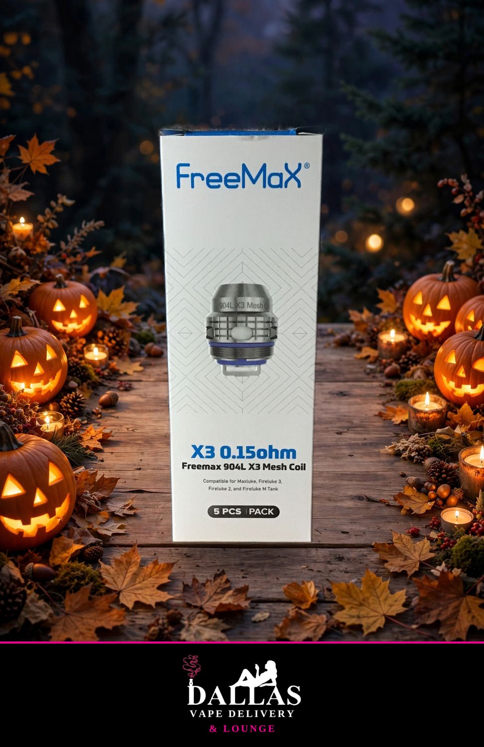 Freemax X3 Mesh Replacement Coil 5 Pack 0.15 Ohms