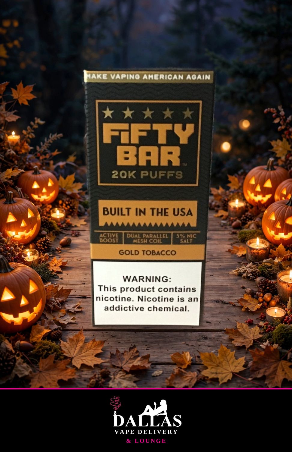 Fifty Bar Black Series V2 Gold Tobacco
