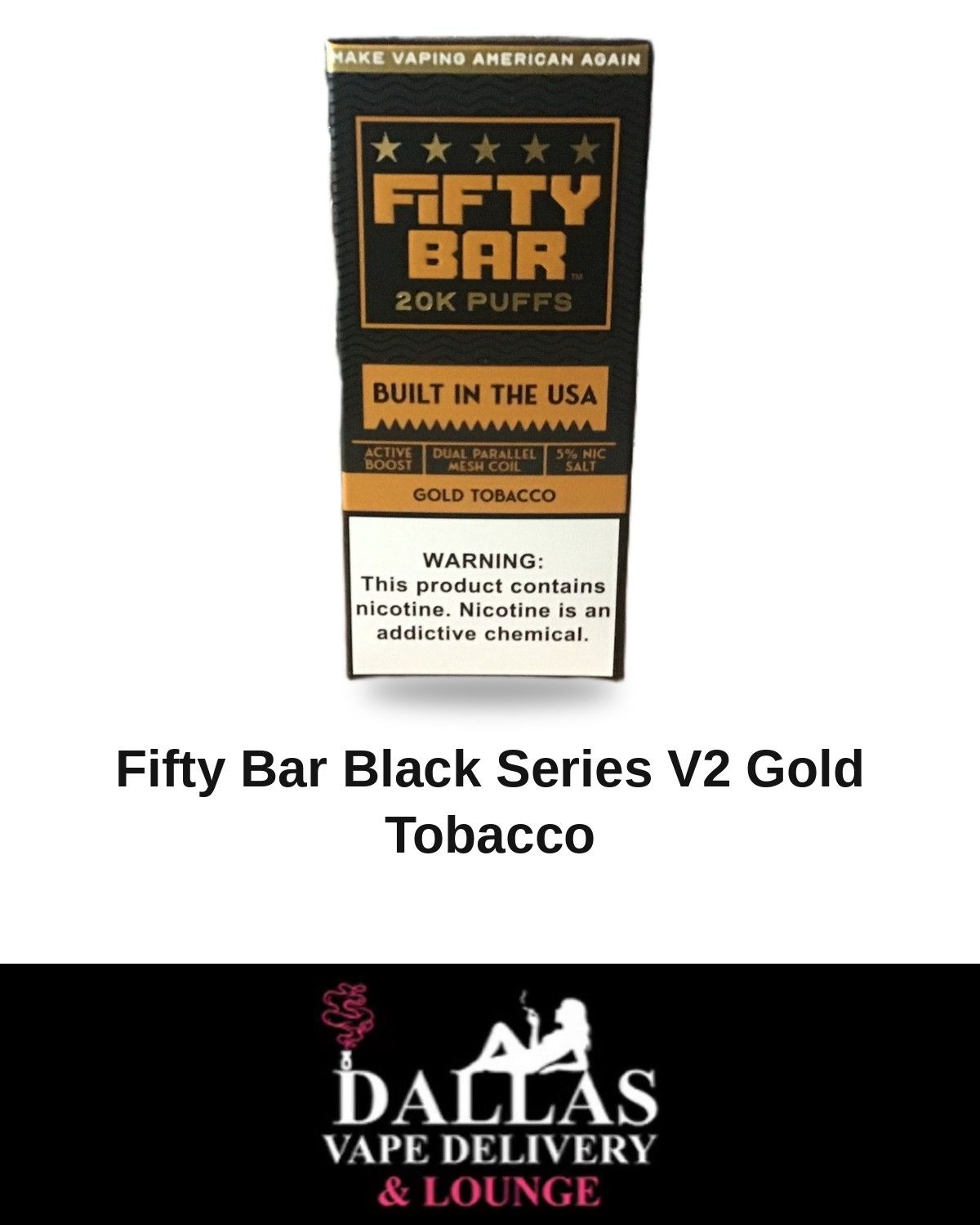 Fifty Bar Black Series V2 Gold Tobacco
