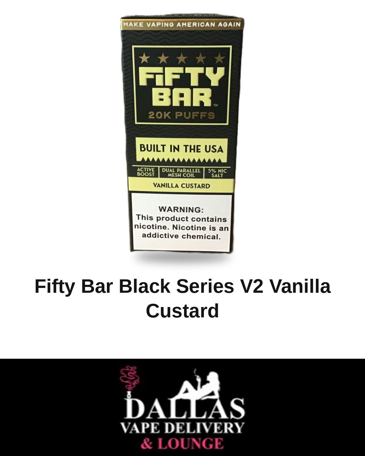 Fifty Bar Black Series V2 Vanilla Custard