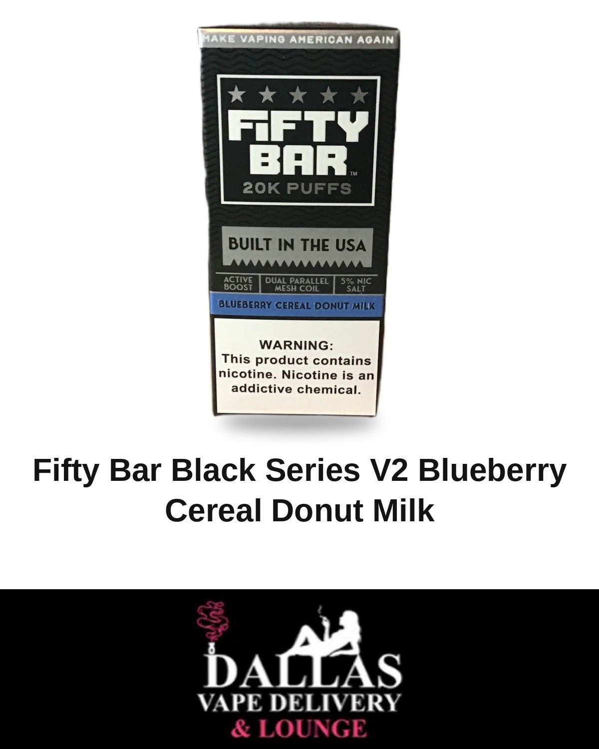 Fifty Bar Black Series V2 Blueberry Cereal Donut Milk
