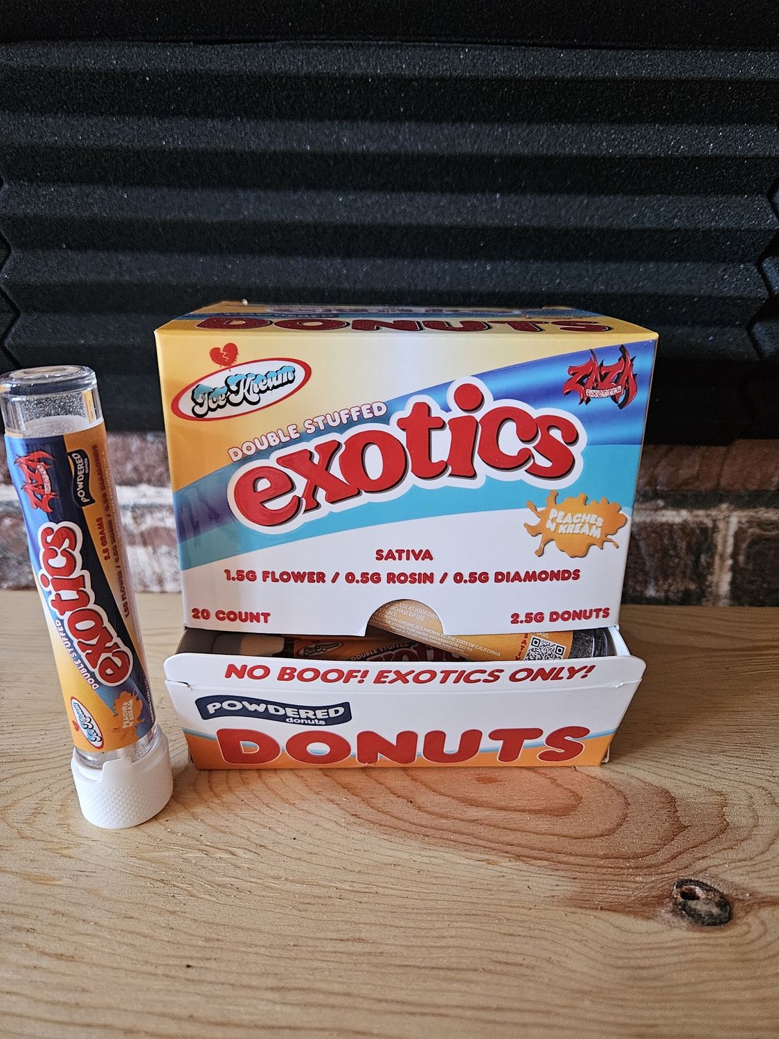 Ice Kream Powdered Donuts Diamond Pre-Rolls 2.5G Peaches &amp; Kream Sativa