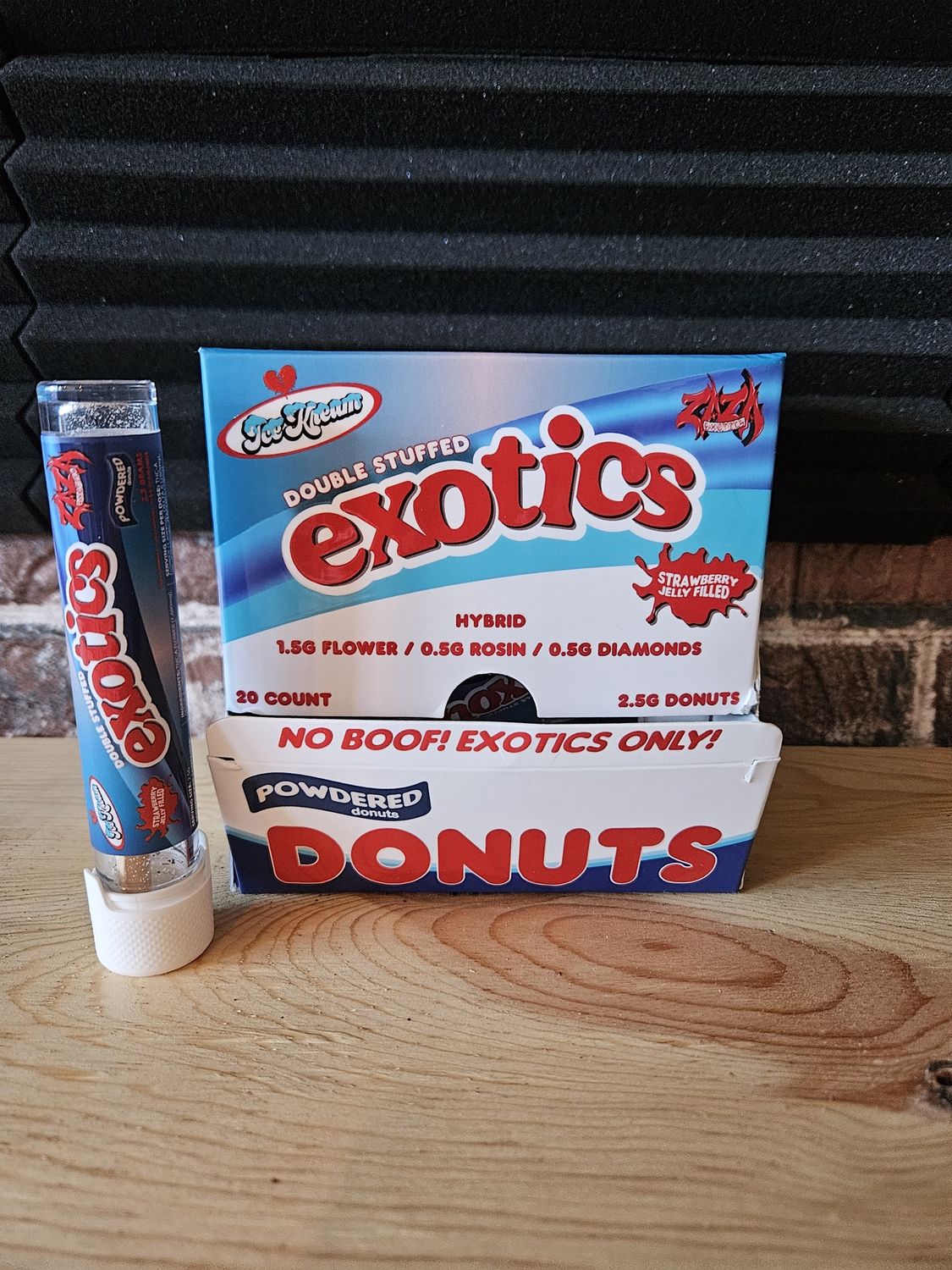 Ice Kream Powdered Donuts Diamond Pre-Rolls 2.5G Strawberry Jelly Filled Hybrid