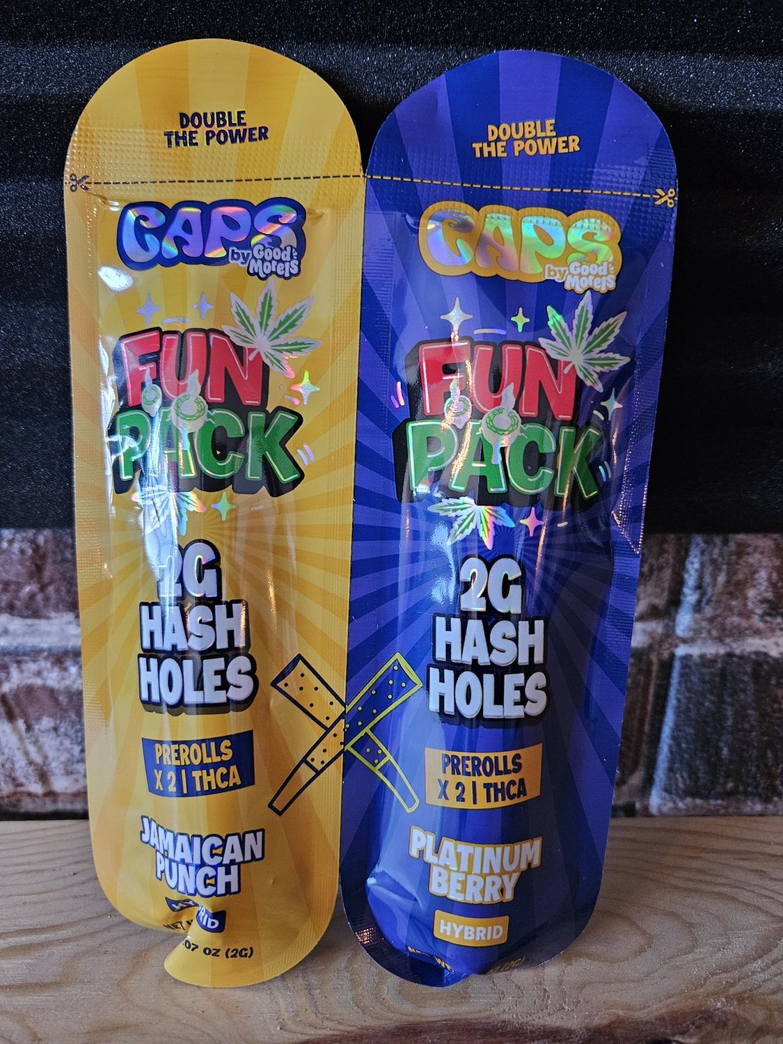 Caps 2G THC Hash Holes Jamaican Punch/Plantinum Berry