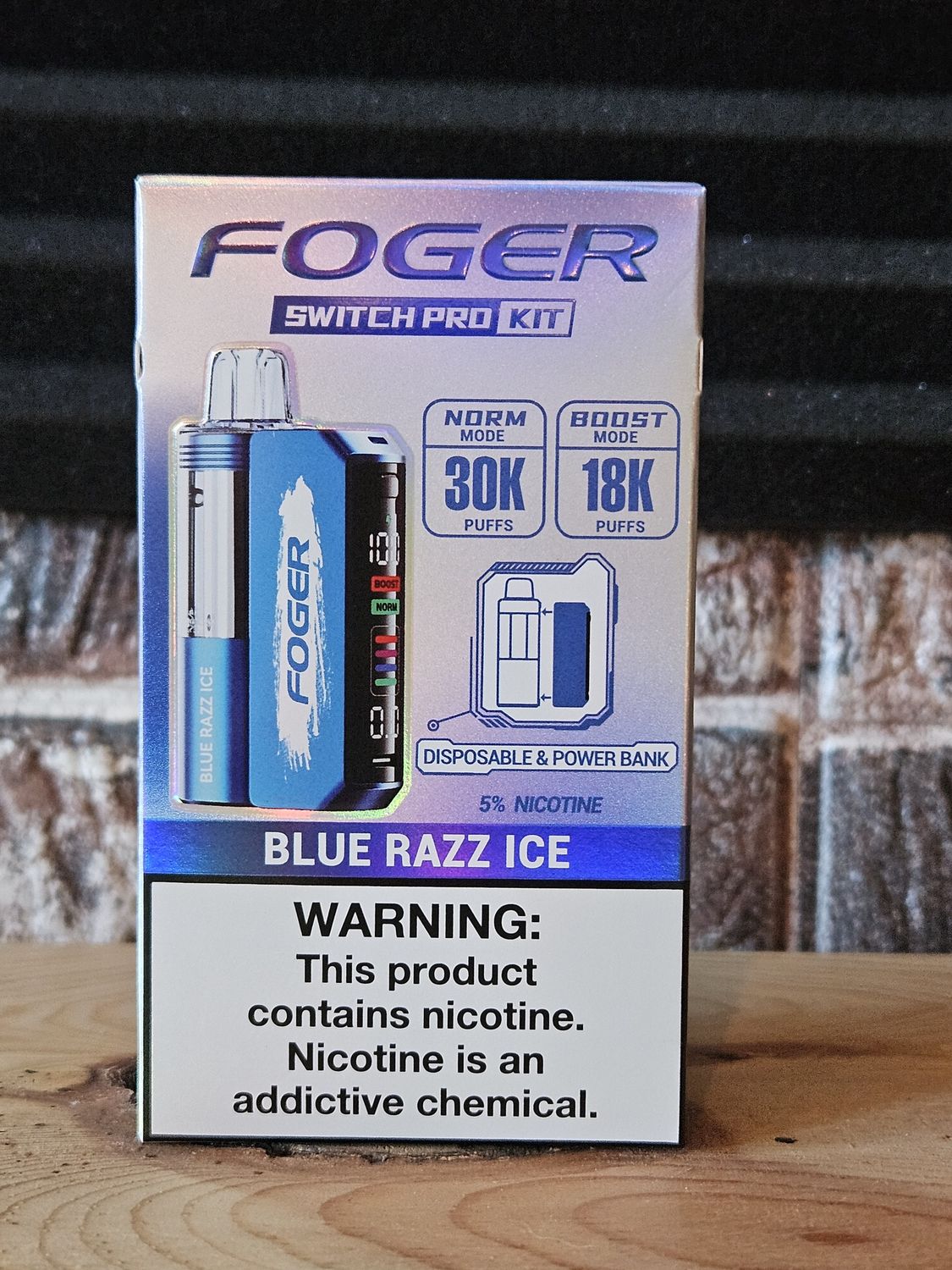 Fogger Switch Pro Disposable 30K Kit Blue Razz Ice