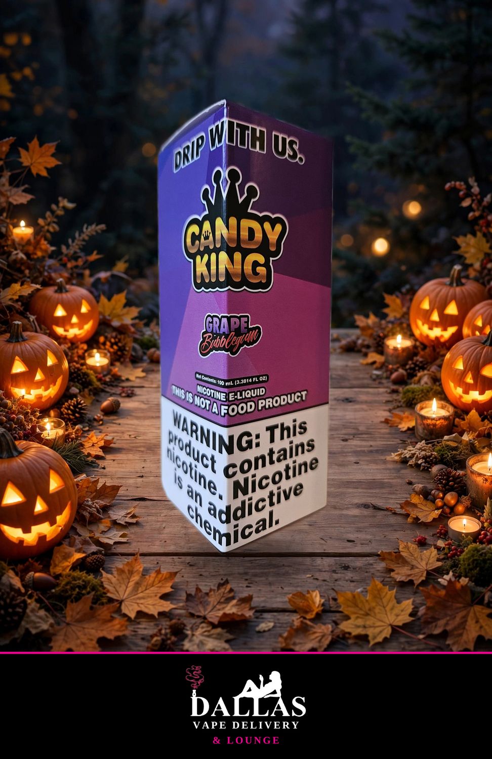 03mg Candy King Grape Bubblegum 100mL 03mg Candy King Grape Bubblegum 100mL