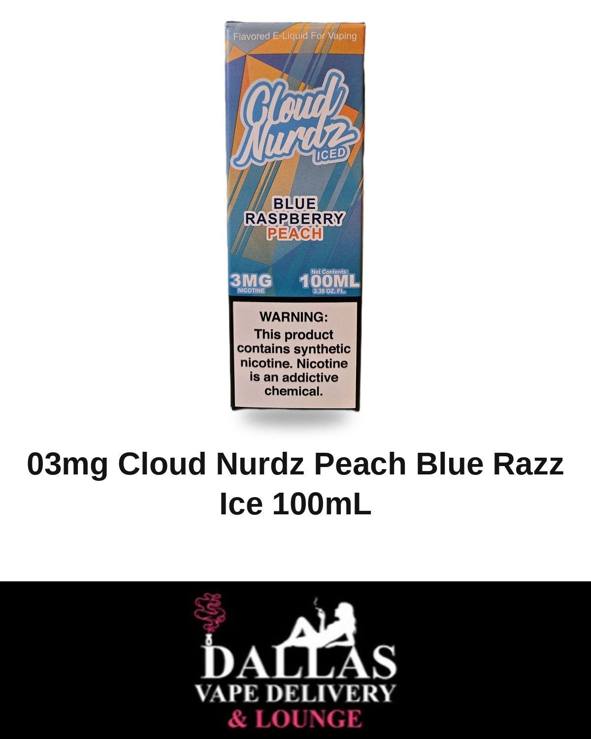 03mg Cloud Nurdz Peach Blue Razz Ice 100mL