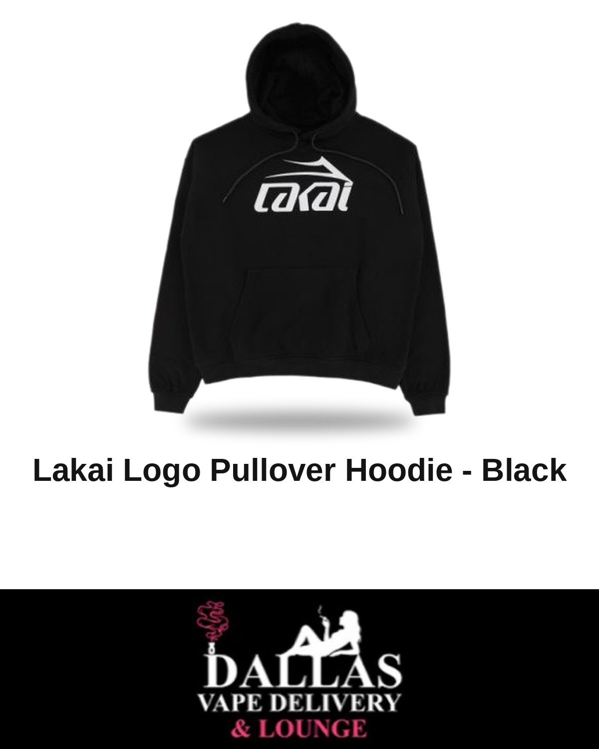 Lakai Logo Pullover Hoodie - Black