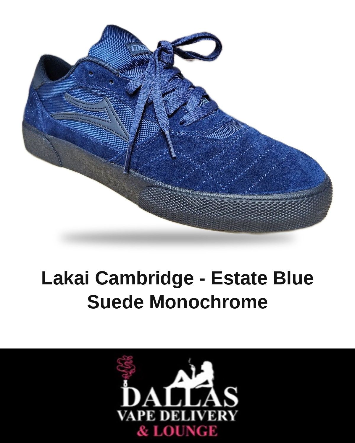Lakai Cambridge - Estate Blue Suede Monochrome