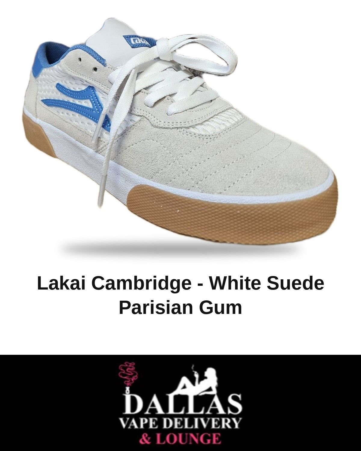 Lakai Cambridge - White Suede Parisian Gum
