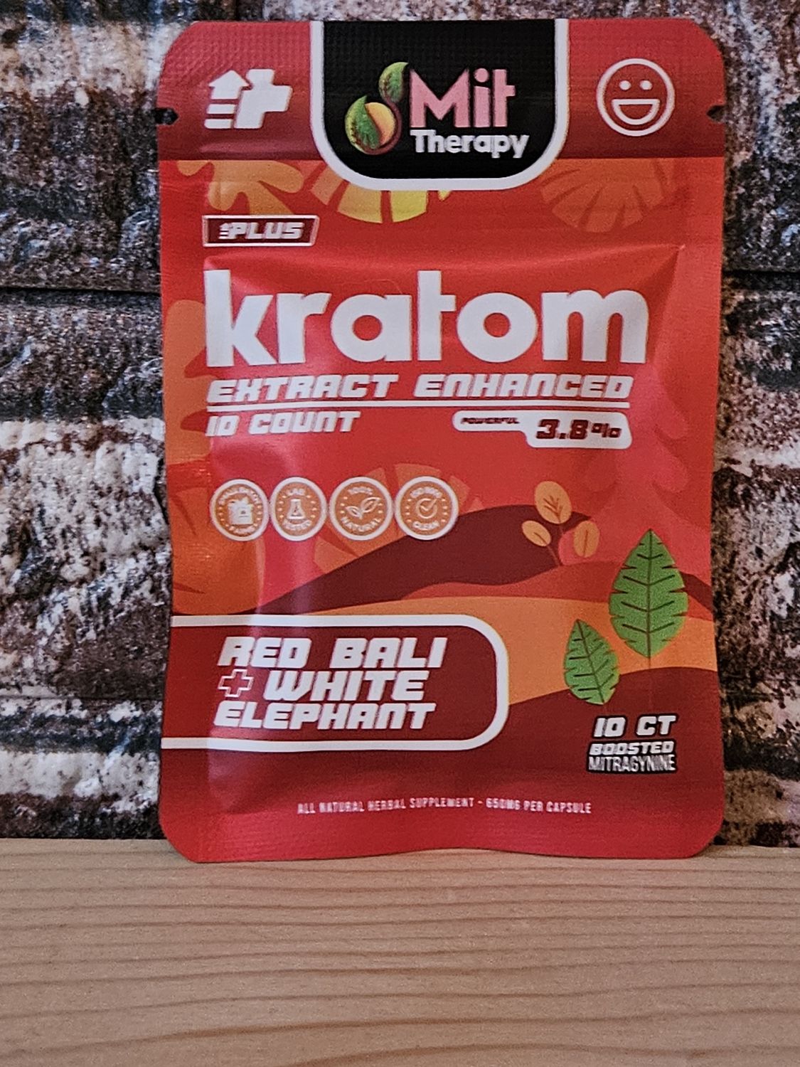Mit Therapy Kratom 10ct - Red Bali + White Elephant