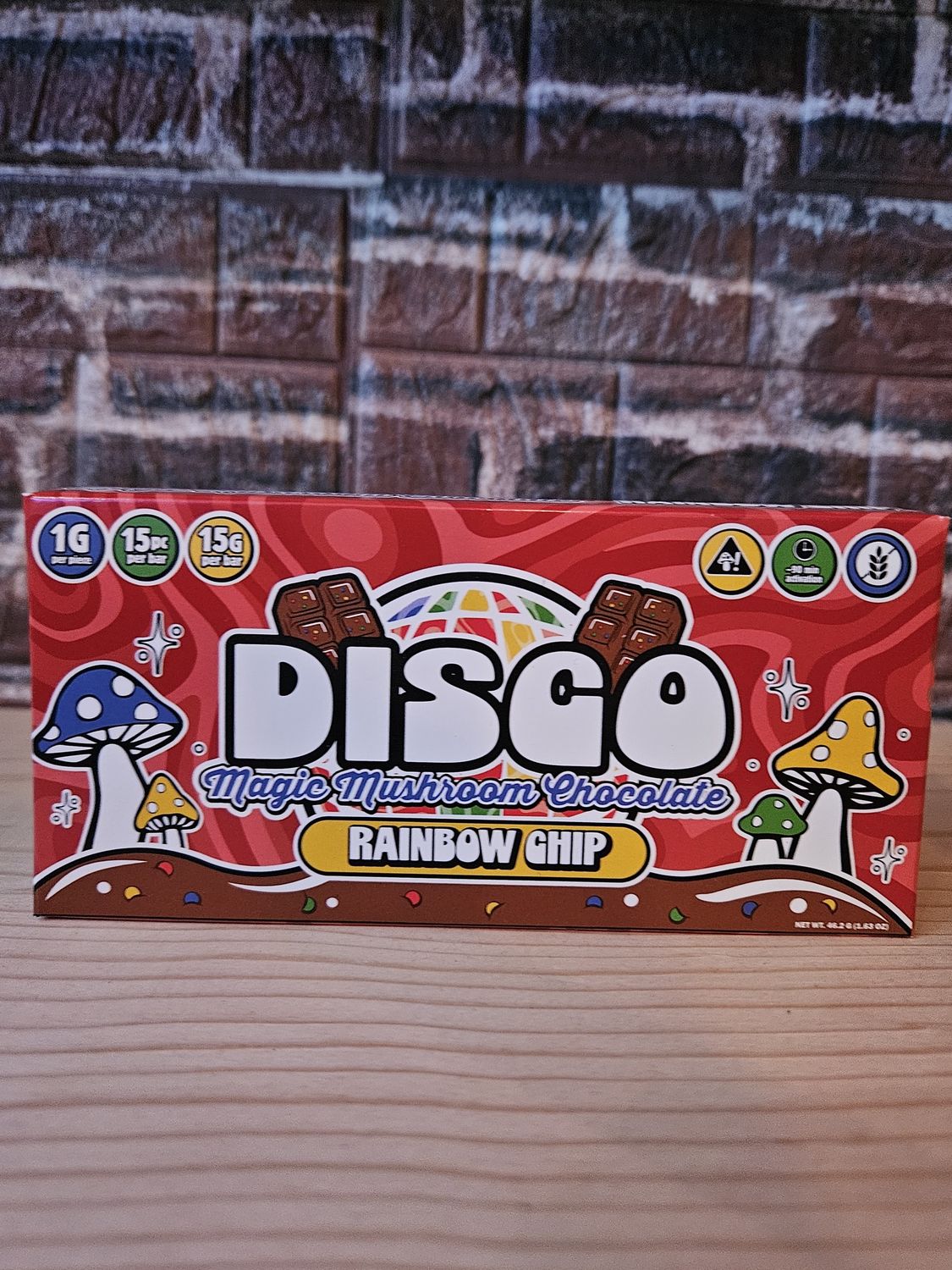 Disco Magic Mushroom Chocolate 15pc - Rainbow Chip