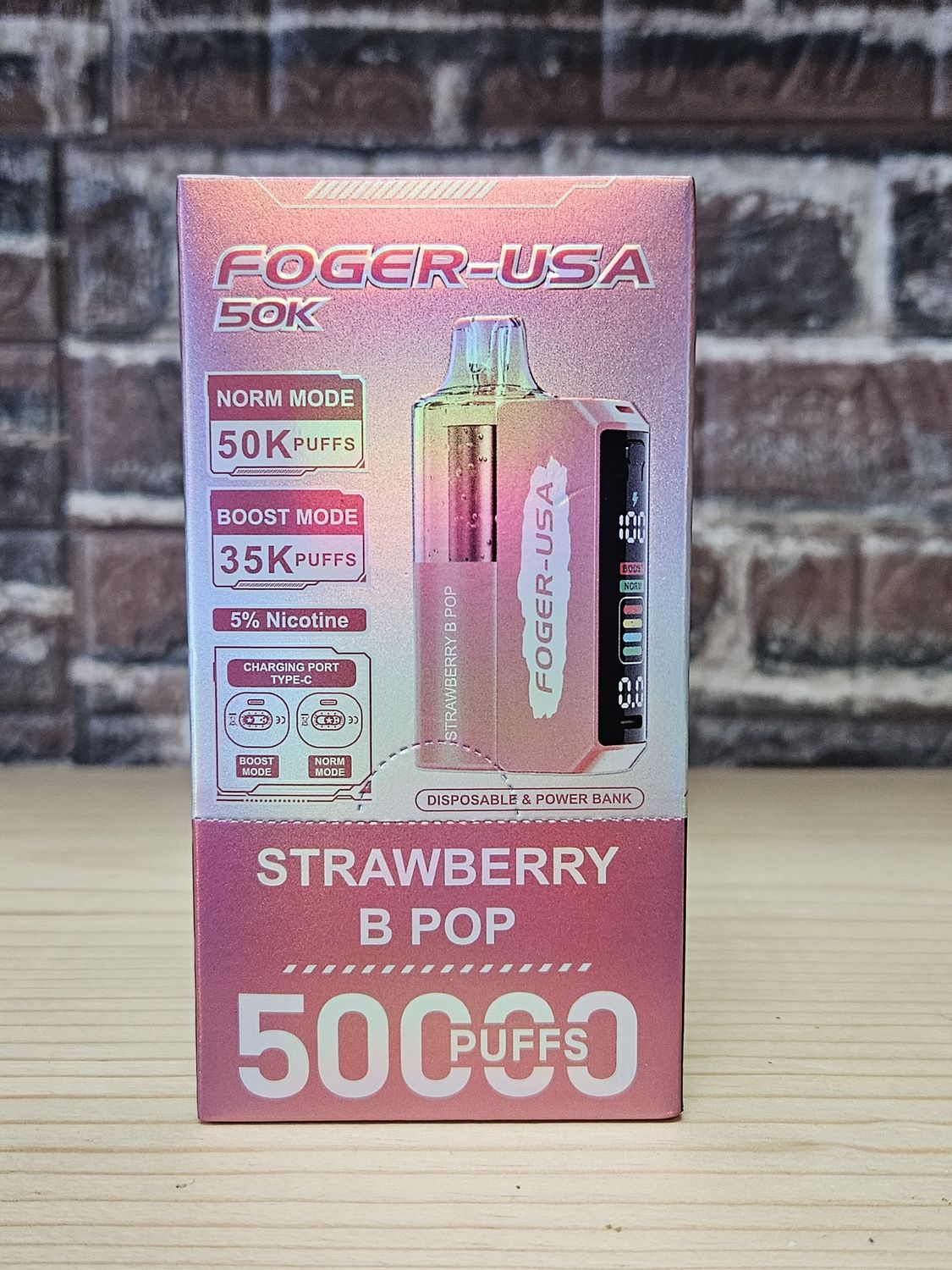 Foger 50k Disposables Strawberry B Pop