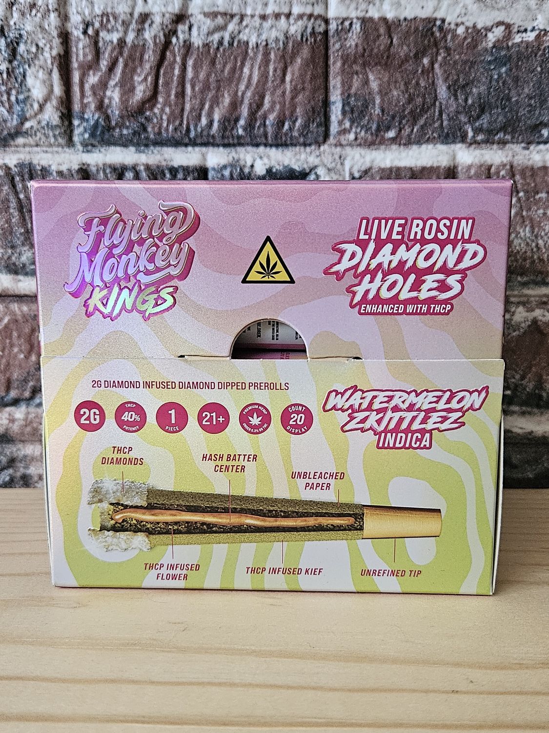 Flying Monkey Kings Diamond Holes Pre Rolls  Watermelon Zkittles Indica