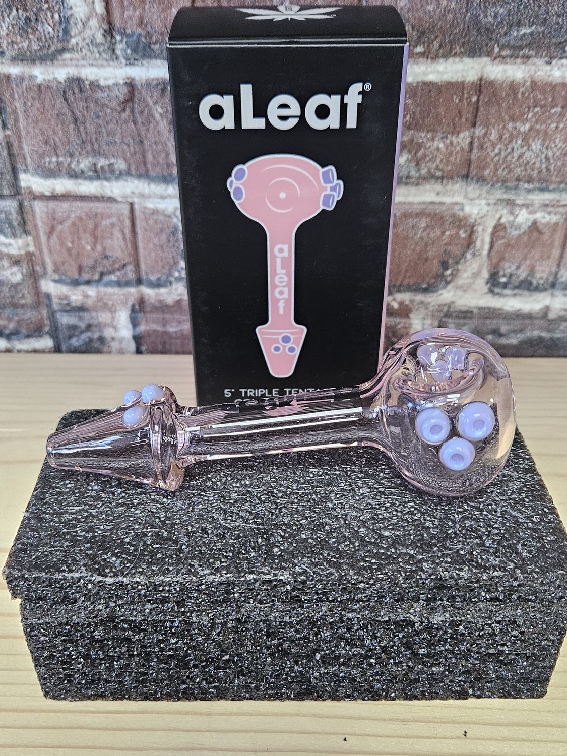 Aleaf 5" Triple Tentacle Colored Spoon Pink