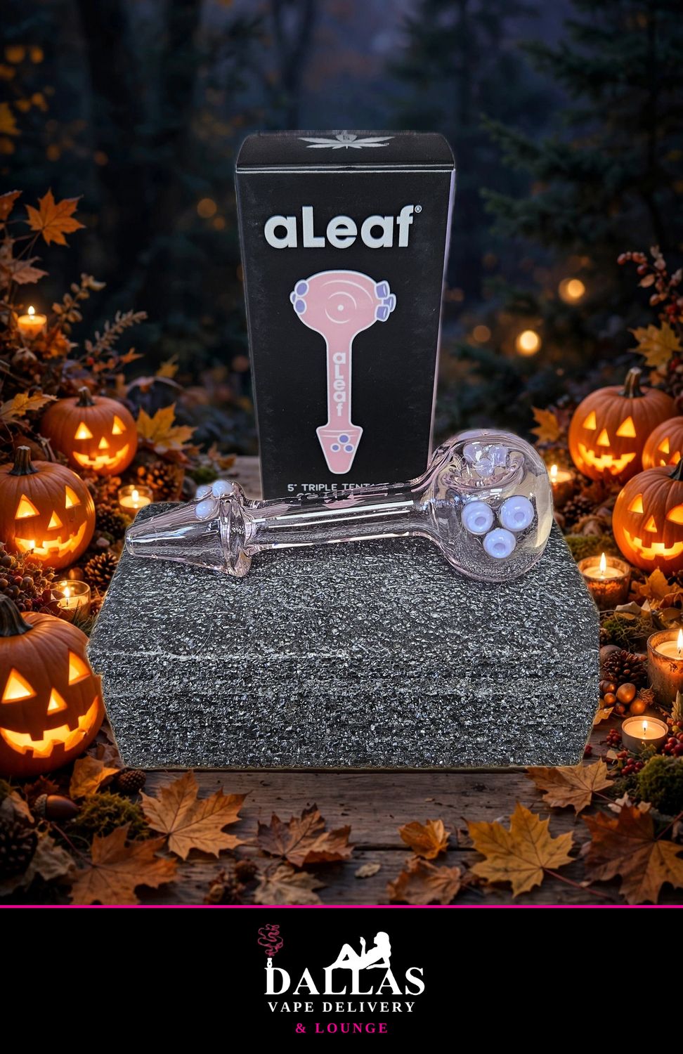 Aleaf 5" Triple Tentacle Colored Spoon Pink