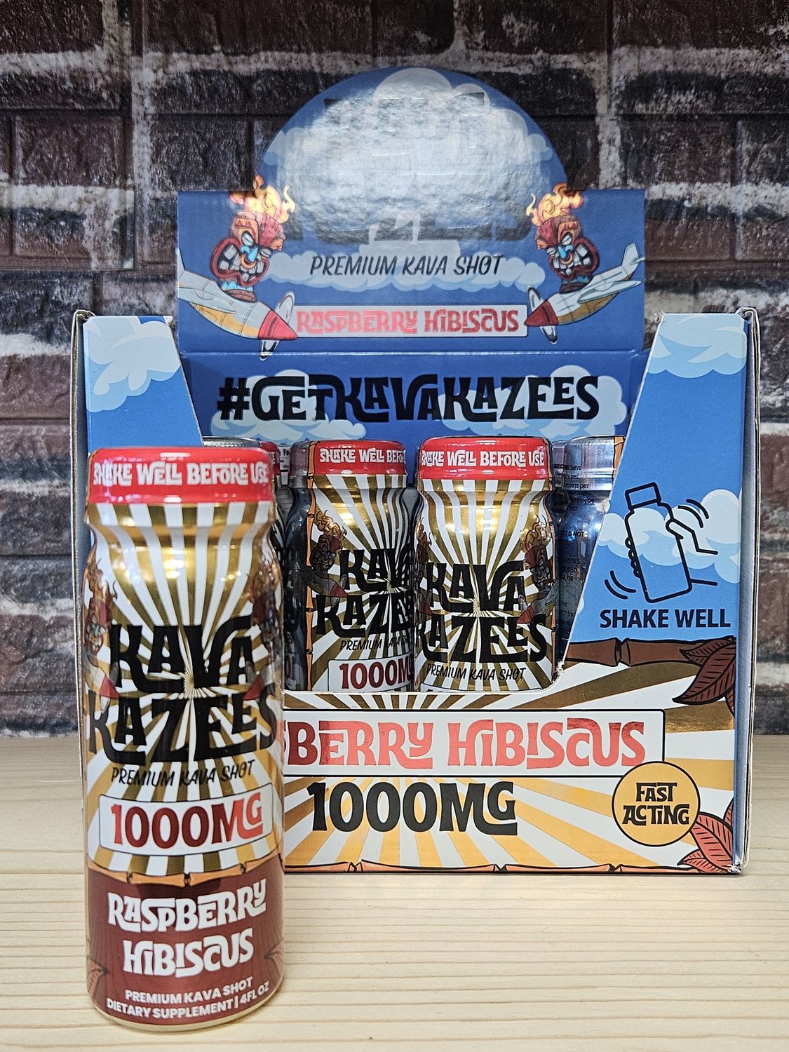 Kava Kazees 4oz Shots Rasberry Hibiscus