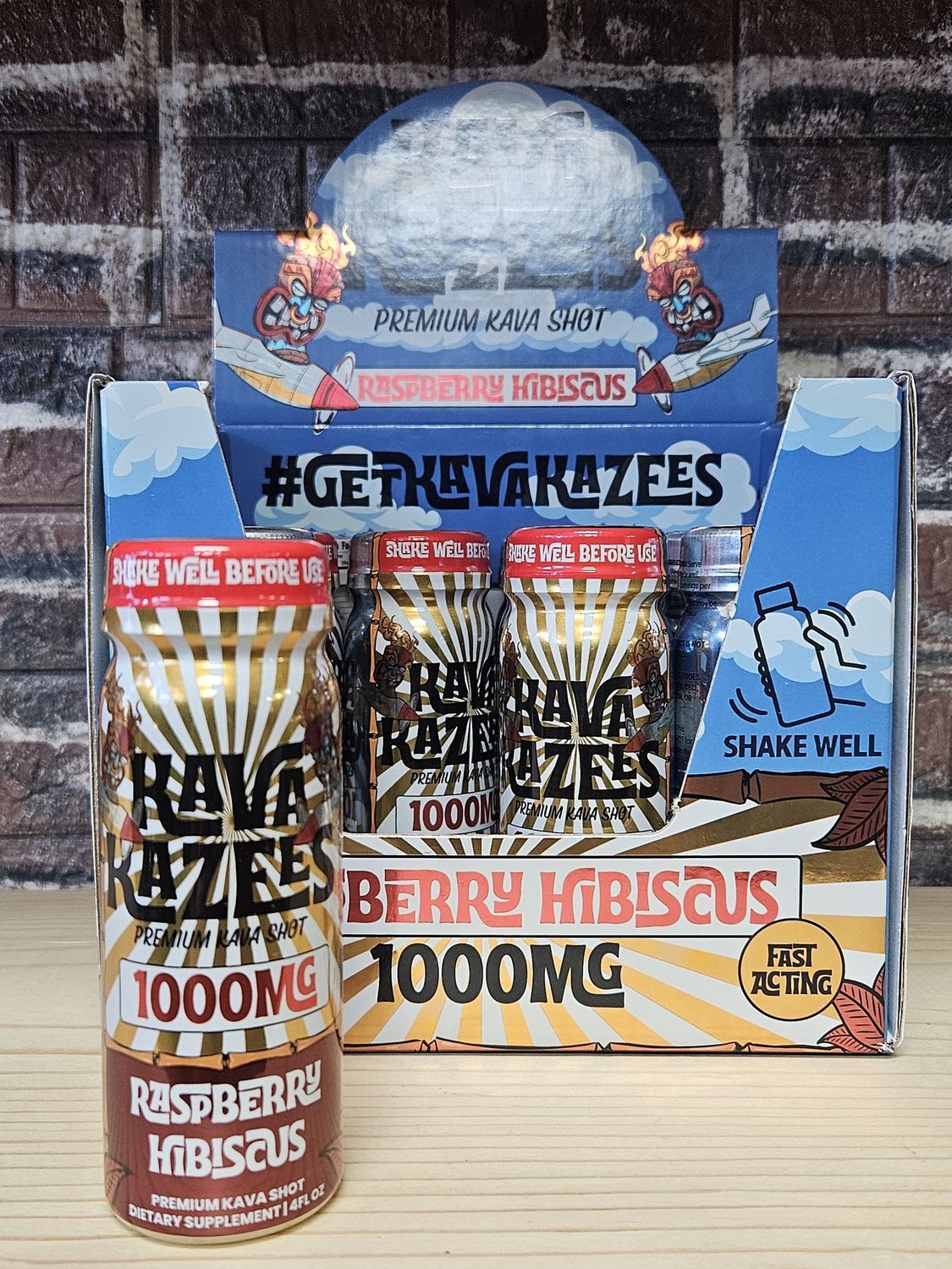 Kava Kazees 4oz Shots Raspberry Hibiscus