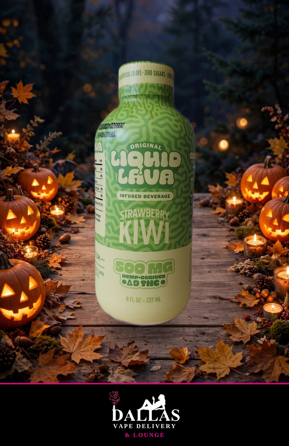 Liquid Lava Delta 9 Drink 500mg Strawberry Kiwi