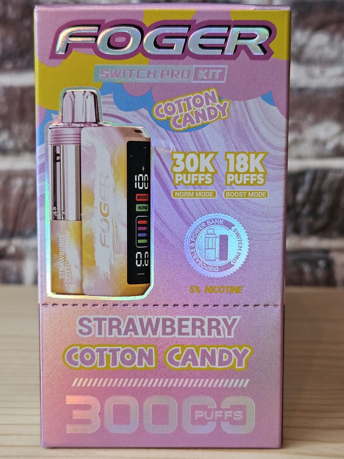 Foger Switch Pro Disposable 30k Kit Strawberry Cotton Candy