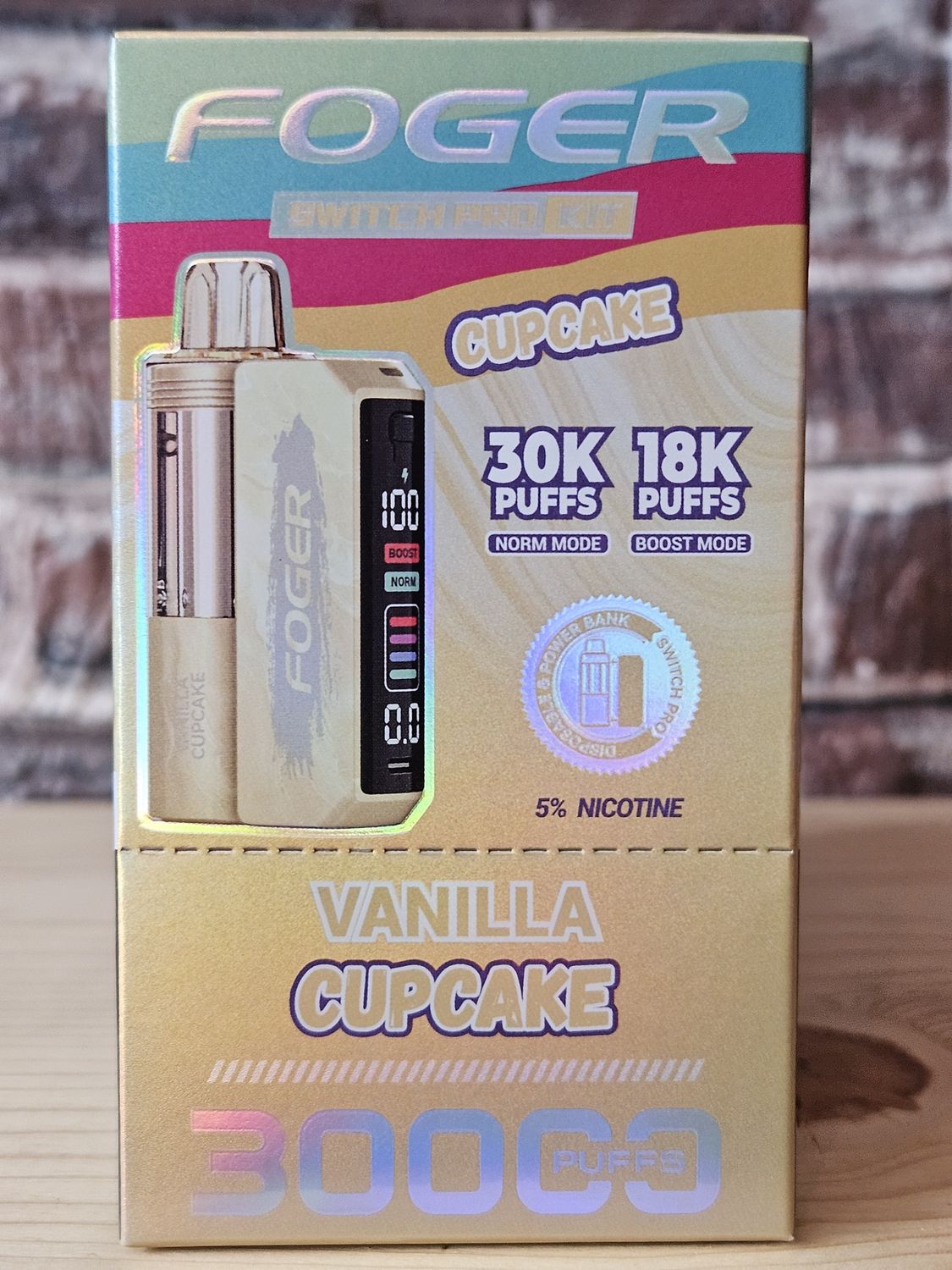 Foger Switch Pro Disposable 30k Kit Vanilla Cupcake