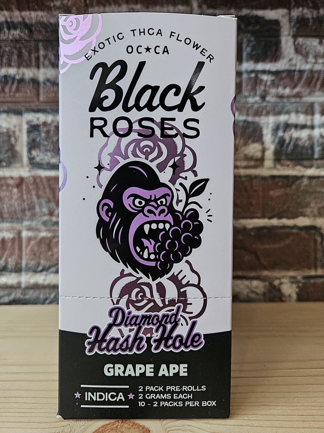Black Roses 2G Diamon Hash Holes 2ct Grape Ape Indica