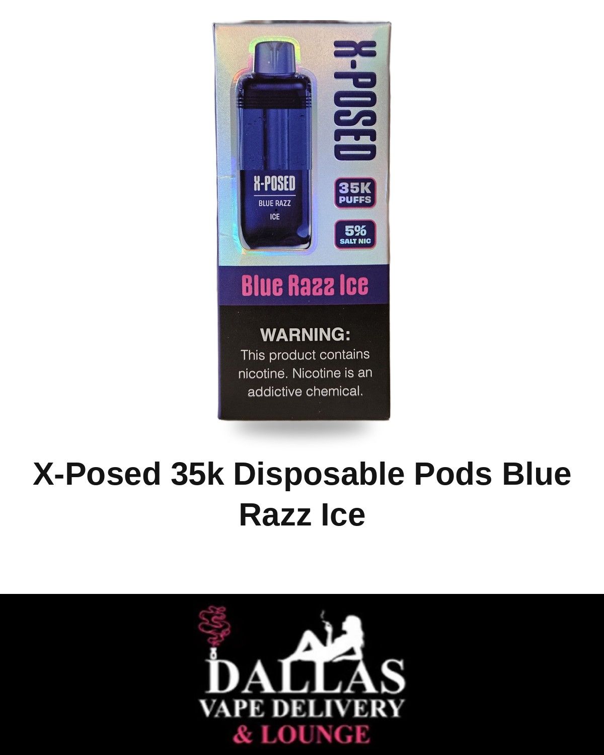 X-Posed 35k Disposable Pods Blue Razz Ice