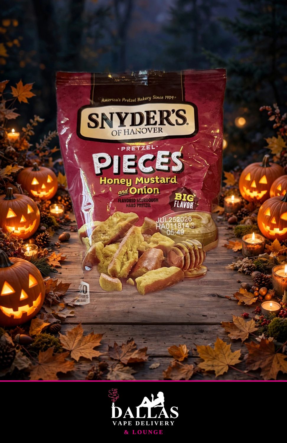 Snyder's Pretzel Pieces Honey Mustard and Onion Snyder's Pretzel Pieces Honey Mustard and Onion