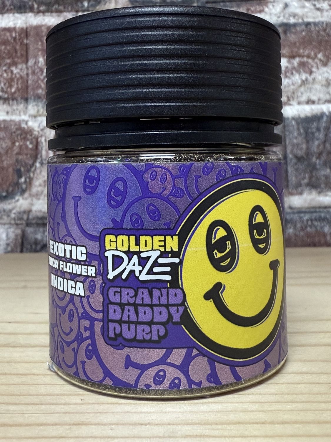 Golden Daze Exotic 3.5oz jar Grand Daddy Purp Indica