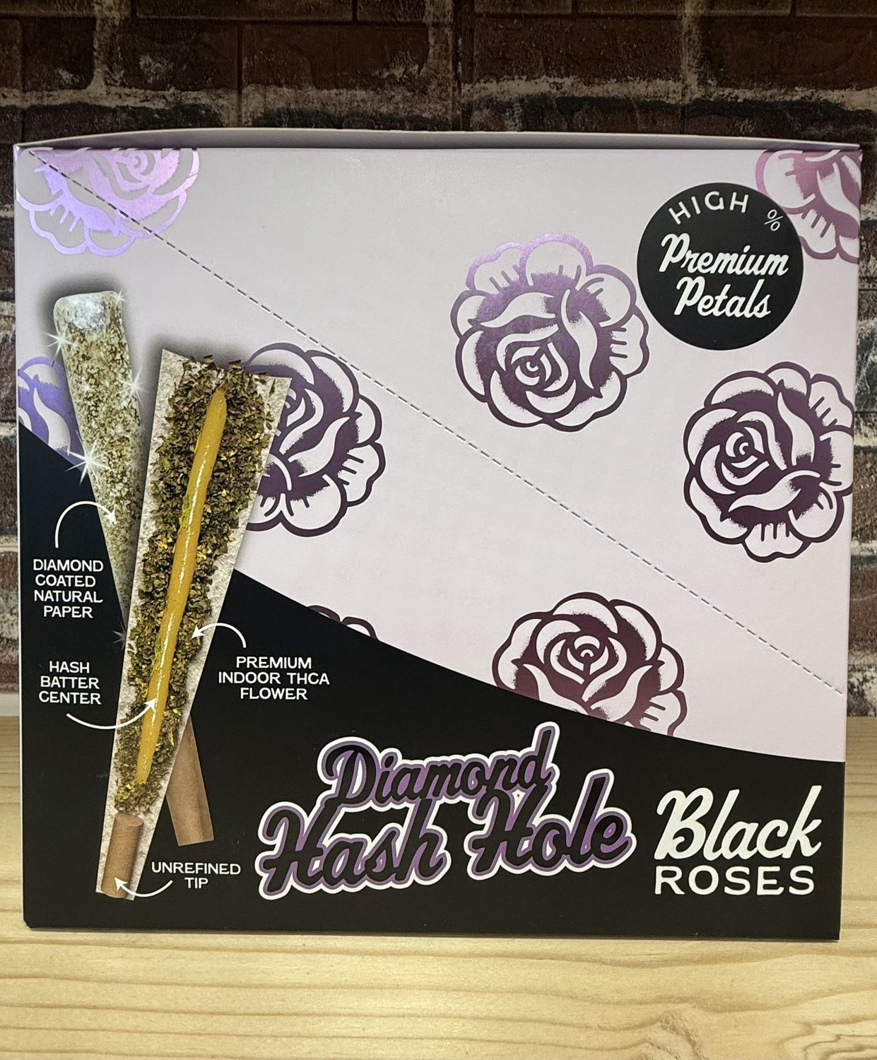Black Roses 2G Diamond Hash Holes 2ct Grape Ape Indica