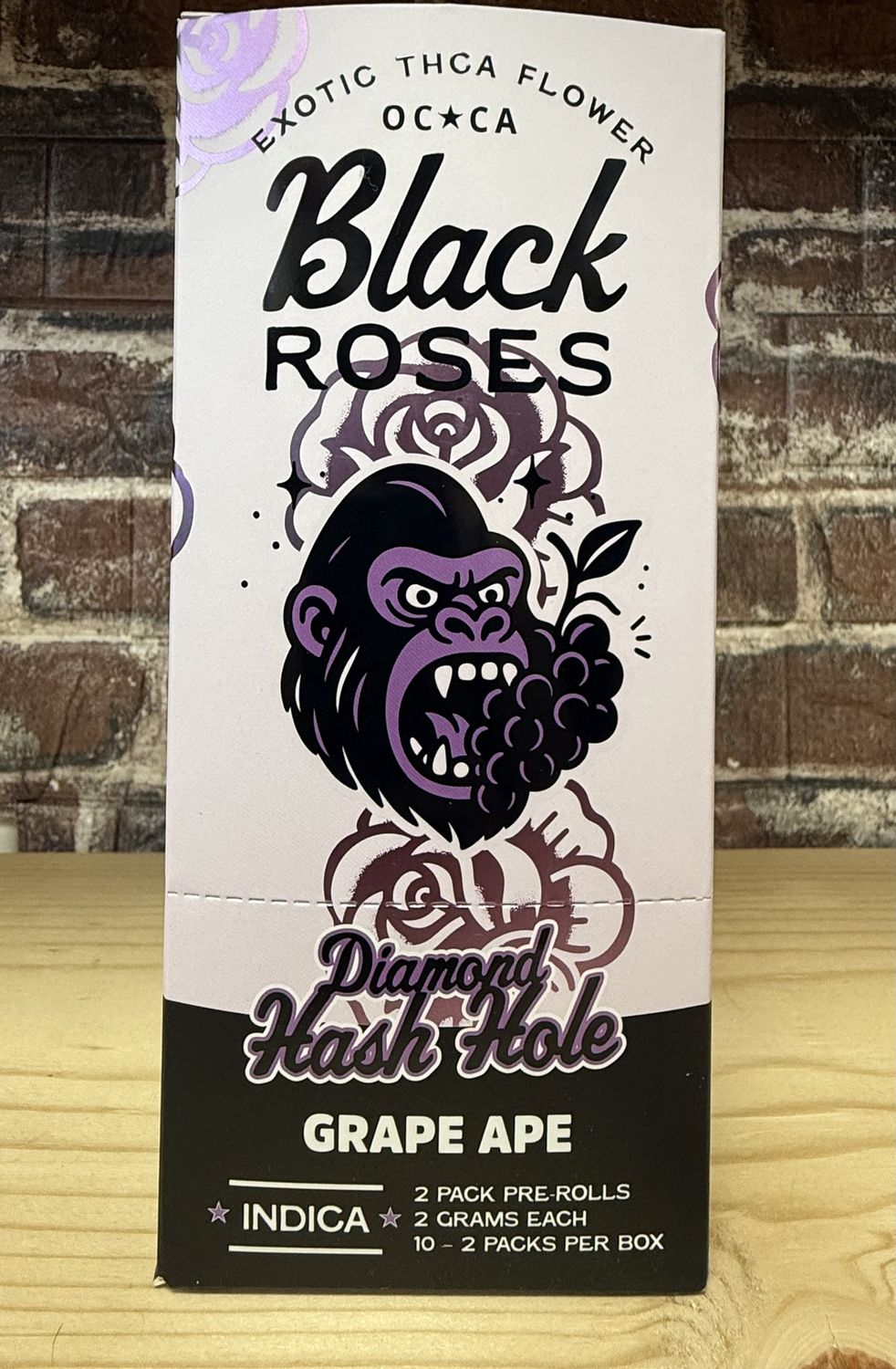 Black Roses 2G Diamond Hash Holes 2ct Grape Ape Indica