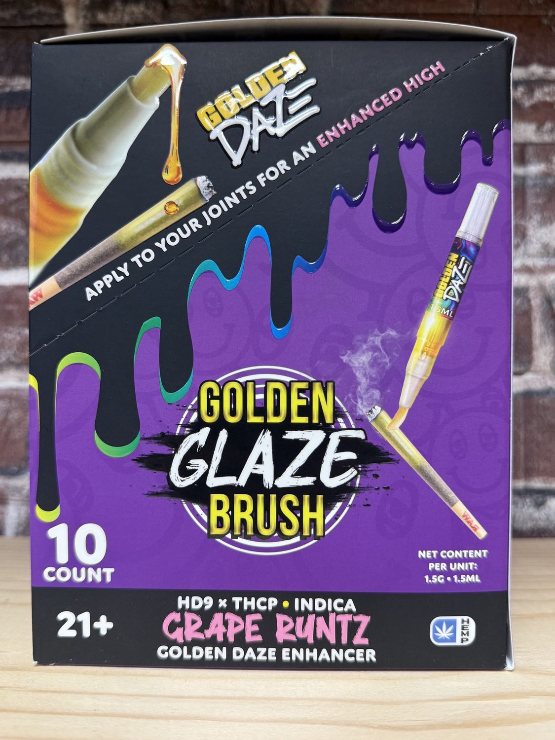 Golden Daze 1.5ml Brush Grape Runtz Indica