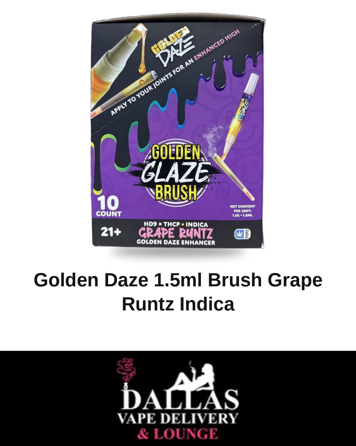 Golden Daze 1.5ml Brush Grape Runtz Indica