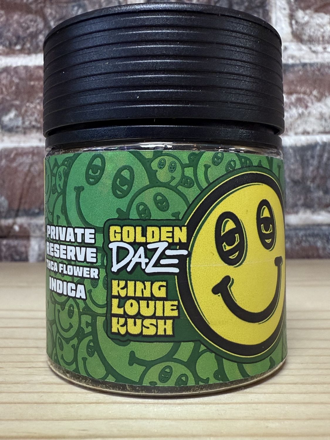 Golden Daze Private Reserve 3.5oz jar King Louie Kush Indica