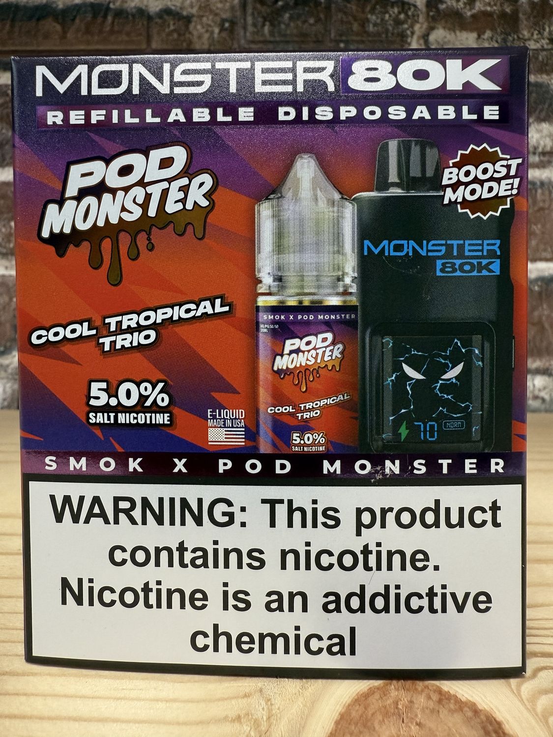 Monster 80K Pod Monster x Smok Cool Tropical Trio 30ML 50MG
