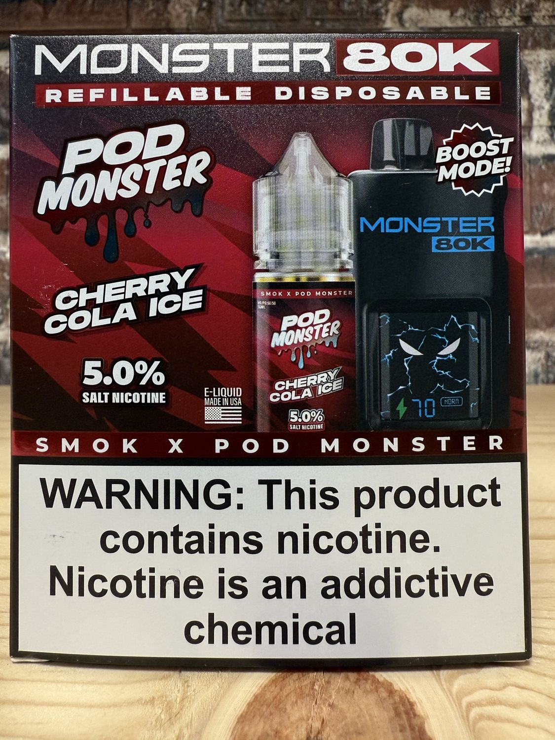 Monster 80K Pod Monster x Smok Cherry Cola Ice 30ML 50MG