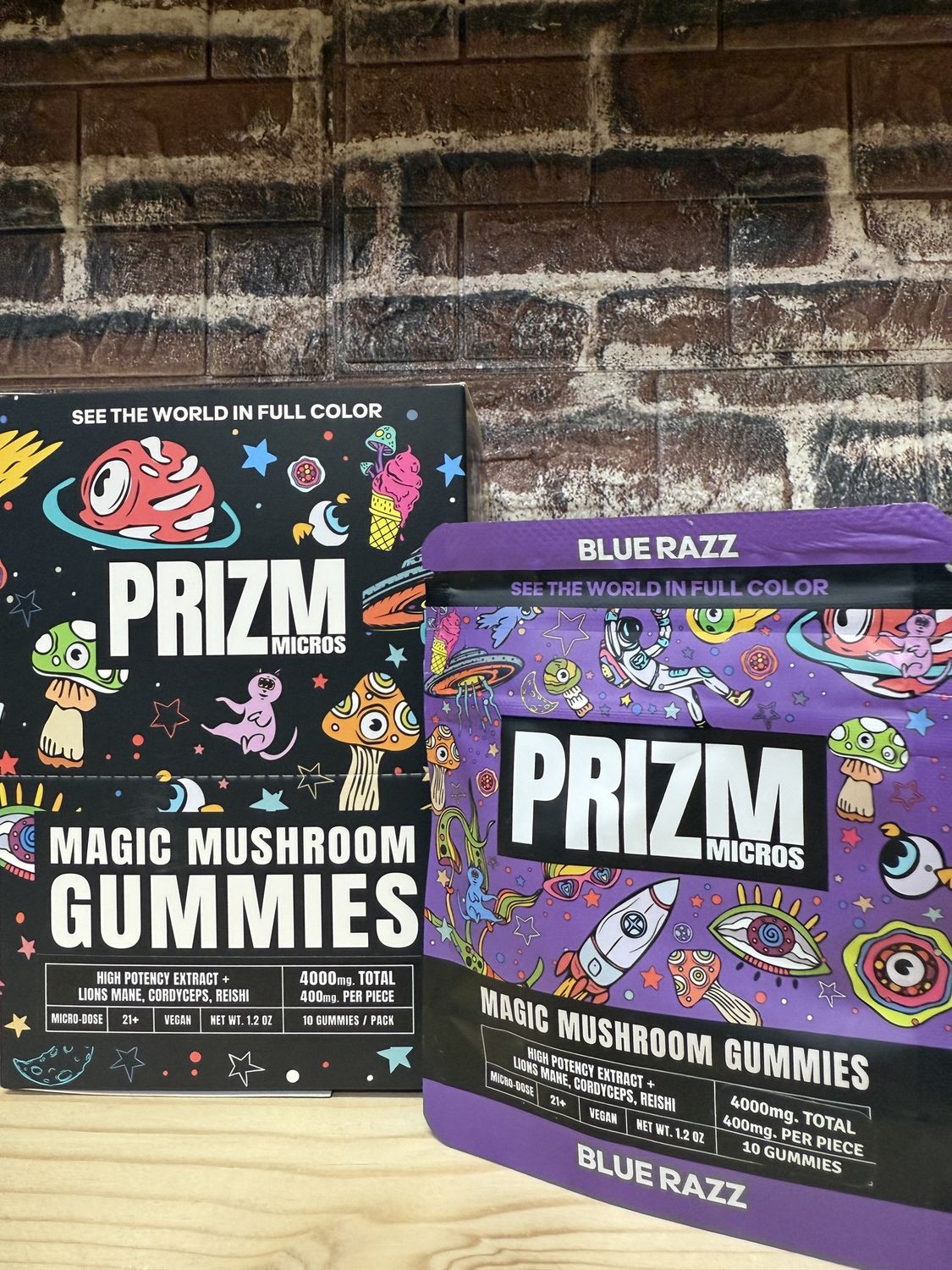 Prizm Micros Gummies 10ct 10pk Display | Blue Razz