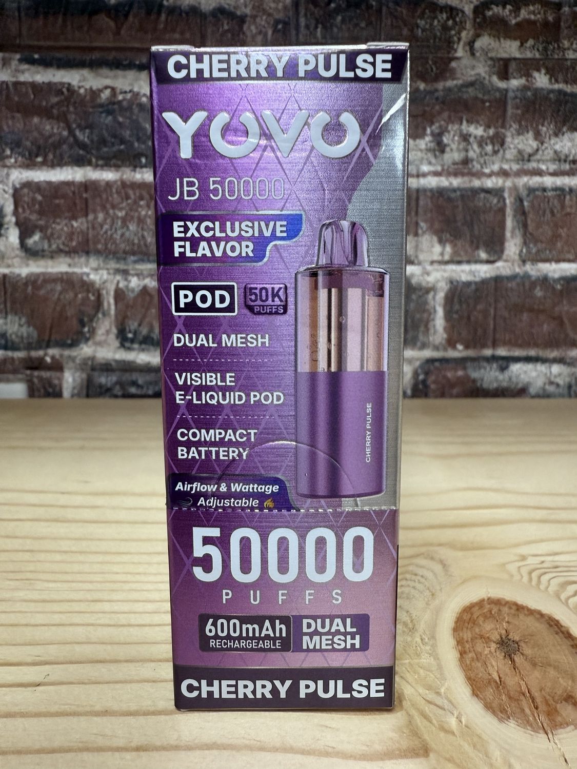 Yovo JB50000 Pods 5pk Display TEXAS | Cherry Pulse