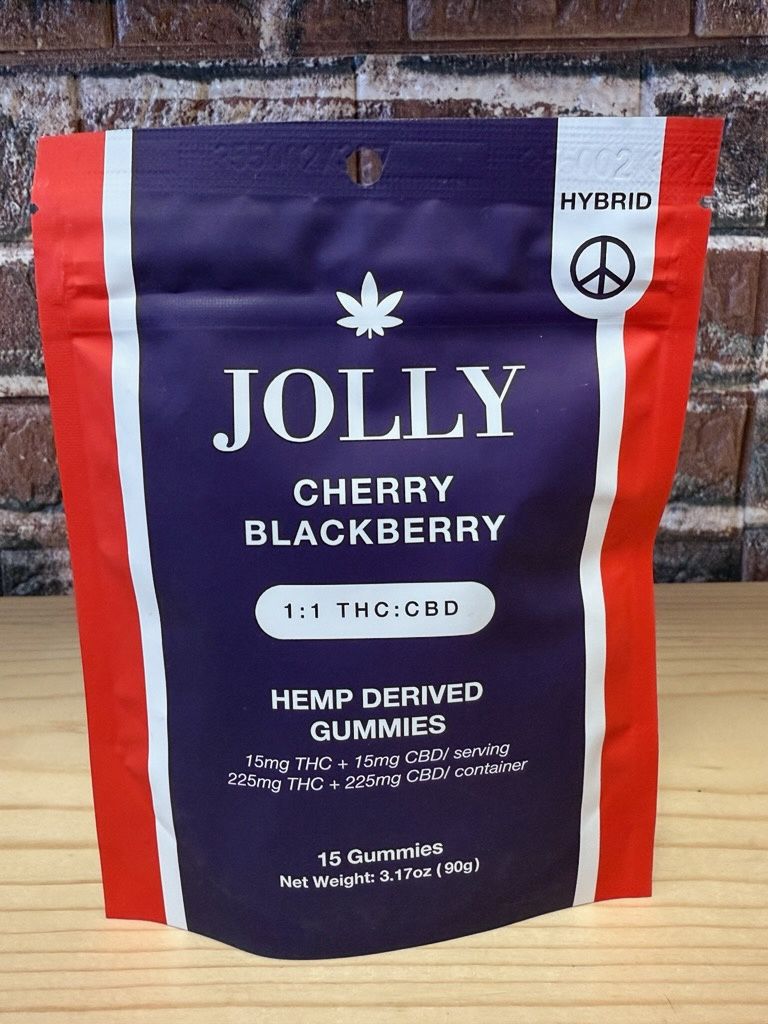 Jolly Gummies Cherry Black berry  225mg THC 225mg CBD