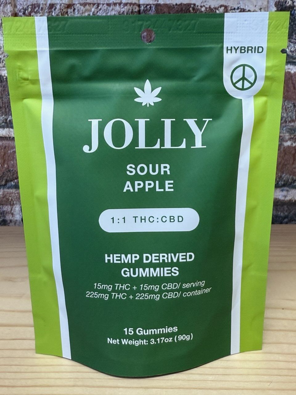Jolly Gummies Sour Apple 225mg THC 225mg CBD