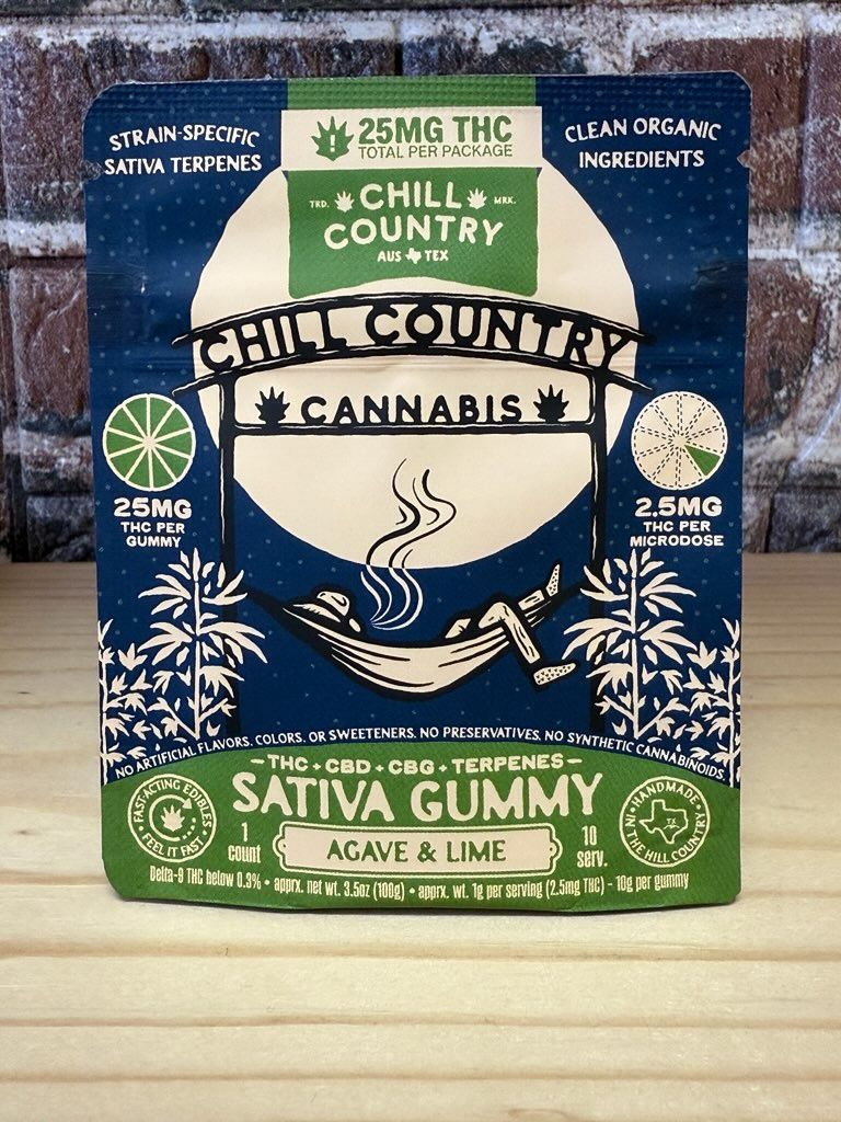 Chill Country Gummy Agave &amp; Lime 25mg THC