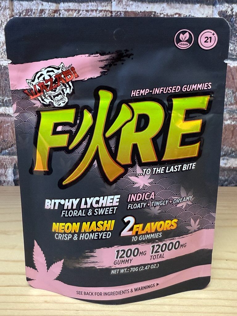 Wazabi Fire Baha Bit*hy Lychee/Neon Nashi 12000mg THC