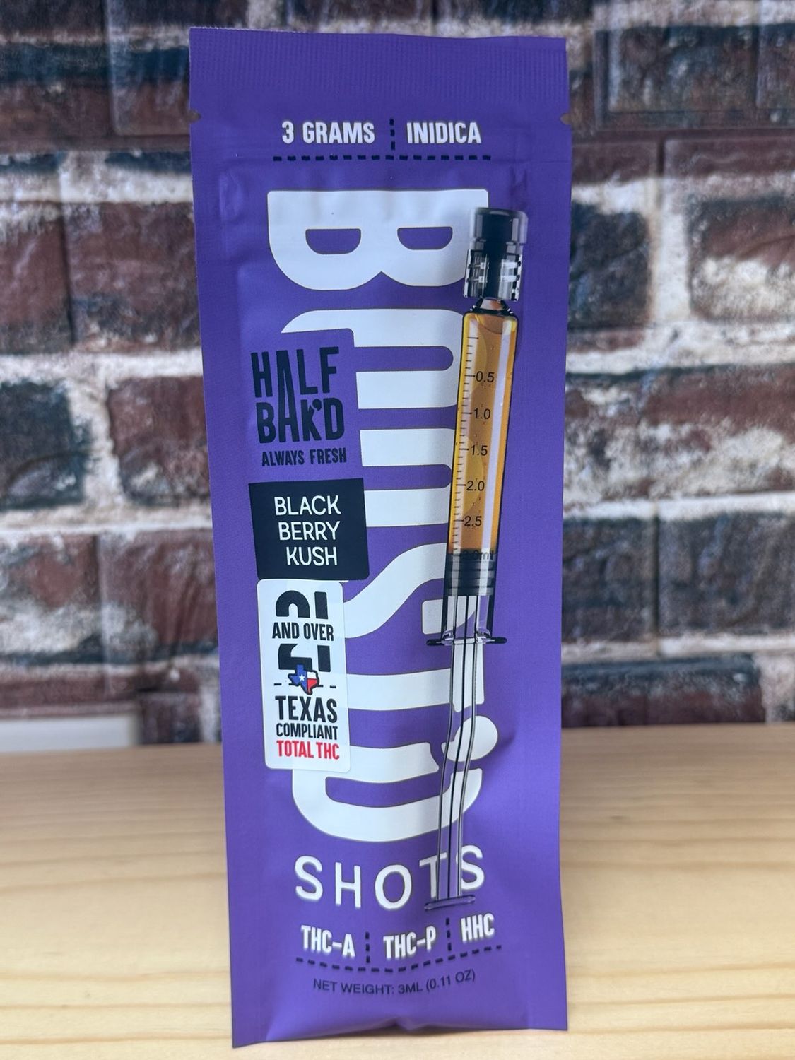 Half Bak'd Shots Black Berry Kush 3G