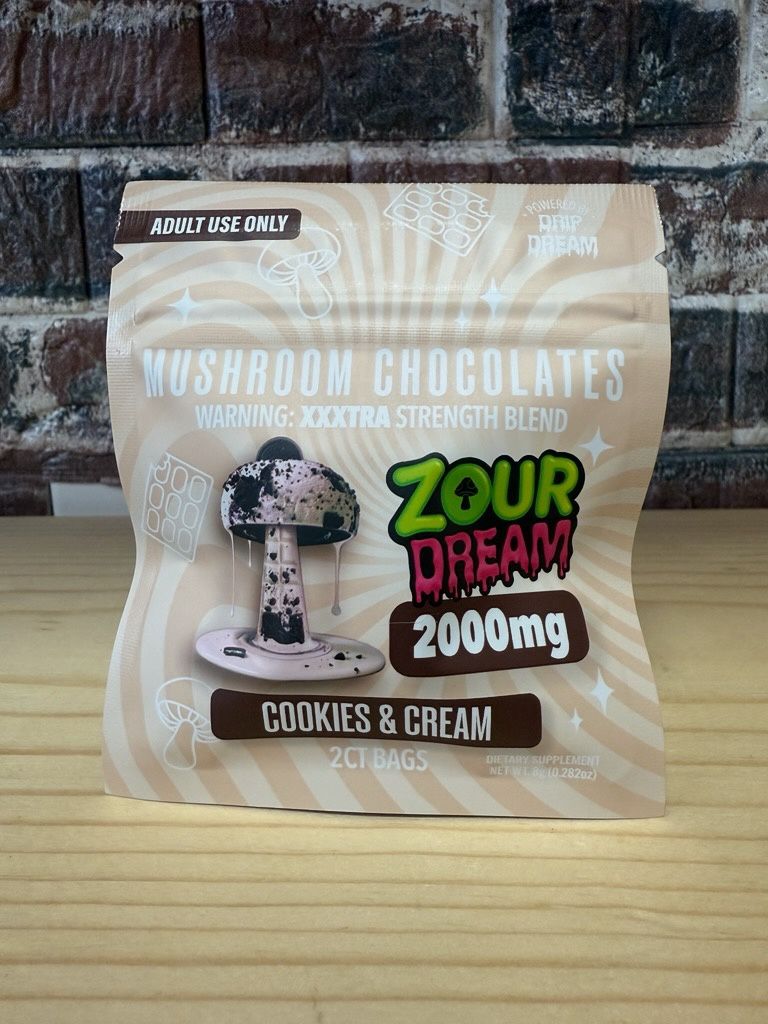 Zour Dream Chocolates 2ct 2000mg cookies &amp; Cream