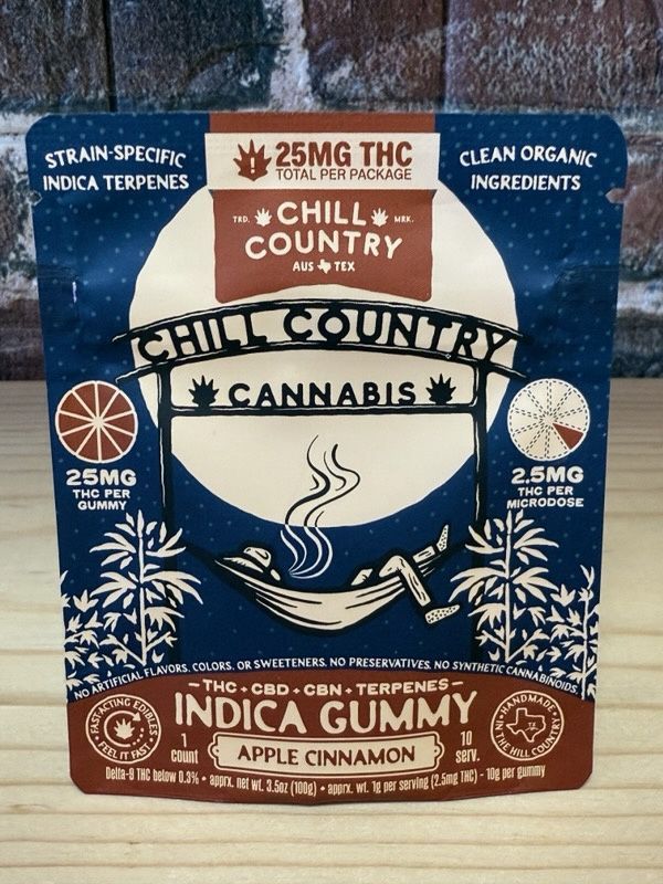 Chill Country Gummy Apple Cinnamon  25mg THC