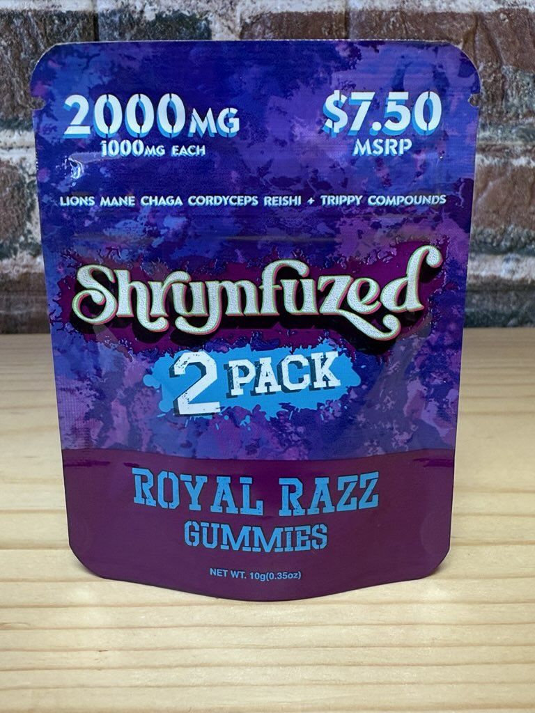 Shrumfuzed 2pk Royal Razz Gummies 2000mg