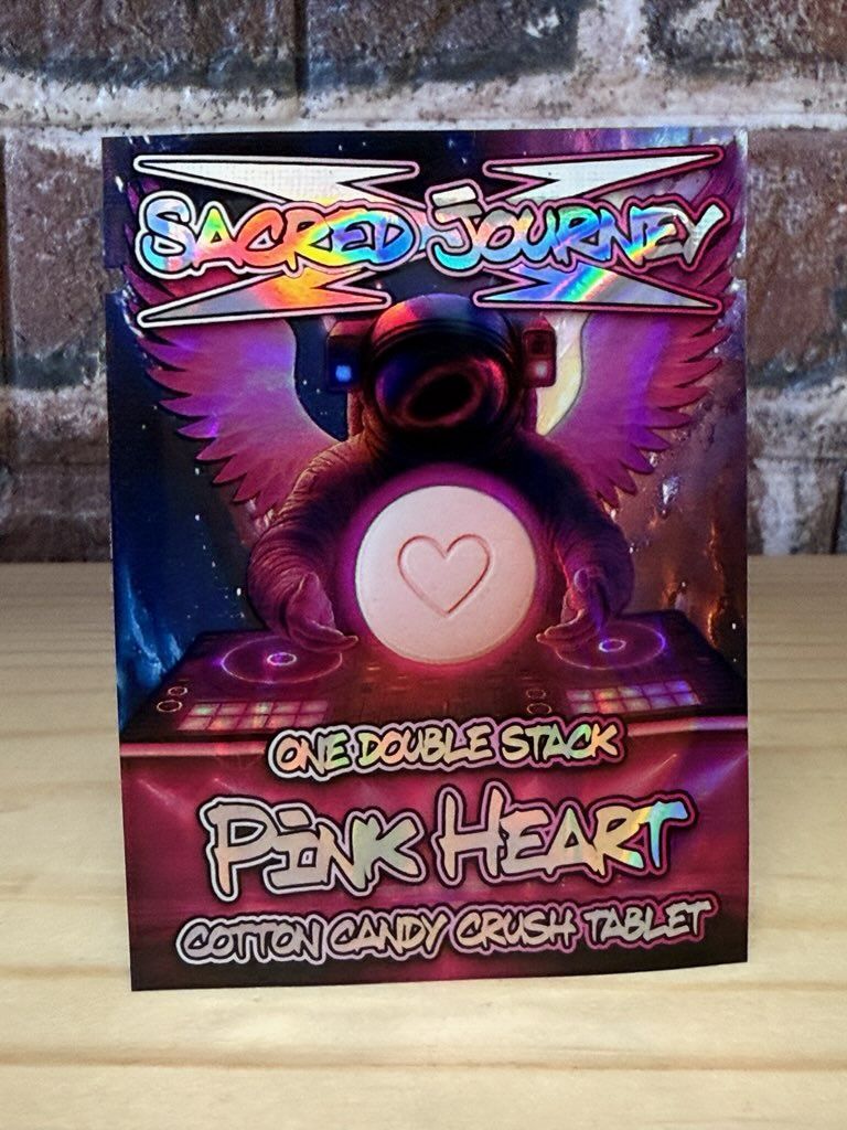 Scared Journey Pink Heart Molly Tab Cotton Candy